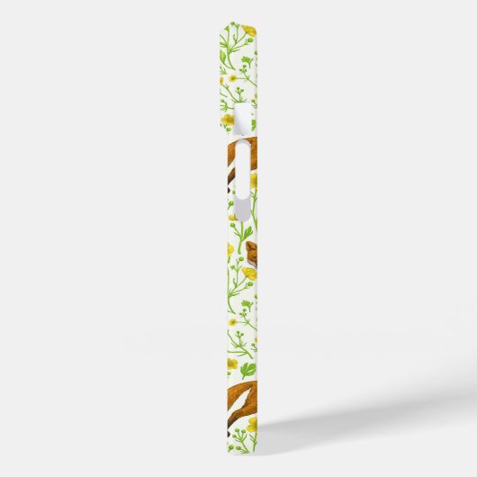 Vossen en boterbloemen op natuurlijk wit Case-Mate iPhone case (Achterkant / Links)