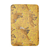 Vossen en boterbloemen op sinaasappel badmat (Voorkant Verticaal)