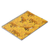 Vossen en boterbloemen op sinaasappel notitieboek (Linkerzijde)