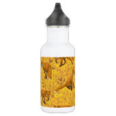 Vossen en boterbloemen op sinaasappel waterfles  (Rechts)