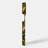 Vossen en boterbloemen op zwart iPhone hoesje (Rechterkant)