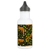 Vossen en boterbloemen op zwart waterfles  (Links)