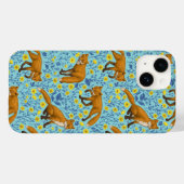 Vossen en boterbloemen op zwembad blauw Case-Mate iPhone case (Achterkant (horizontaal))