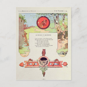 vossen en druiven briefkaart