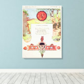 vossen en druiven canvas afdruk (Insitu (Houten vloer))