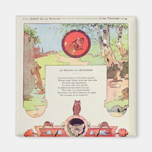 vossen en druiven magneet (Voorkant)