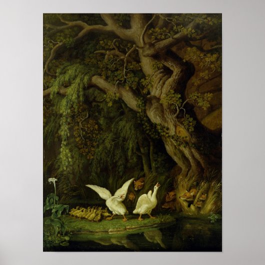 Vossen en ganzen poster (Voorkant)