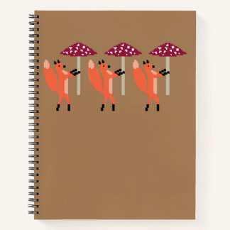 Vossen en paddenstoelen Spiral Notitieboek