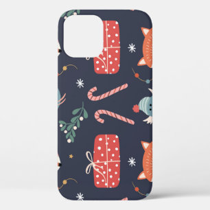 Vossen & Geschenken: Kerstmis Naadloos Patroon Case-Mate iPhone Case