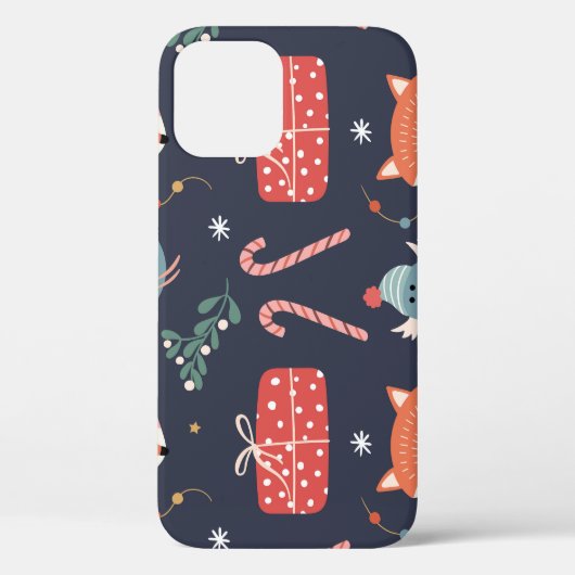 Vossen & Geschenken: Kerstmis Naadloos Patroon Case-Mate iPhone Case (Achterkant)