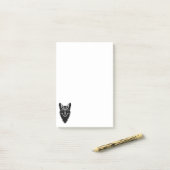 Vossen Gezicht Silhouet Post-it® Notes (Op bureau)