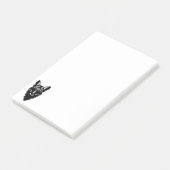 Vossen Gezicht Silhouet Post-it® Notes (Schuin)