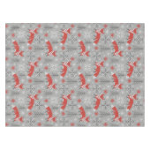 Vossen in het winterbos Scandinavische Kerstmis Tafelkleed (Voorkant (Horizontaal))