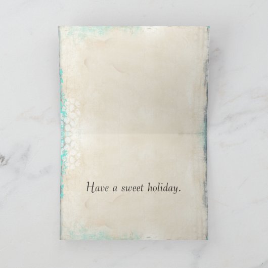 Vossen in Sjaals Kerstmis Kaart (Binnen)