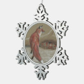 vossen kerst sneeuwvlok ornament (Rechts)