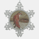 vossen kerst sneeuwvlok ornament (Voorkant)