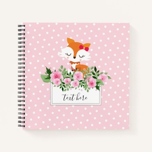vossen, kleine vossenbossen, schattig notitieboek (Voorkant)