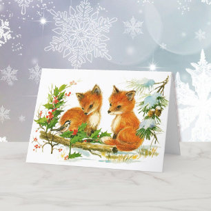 Vossen & Mees Kerstmis Bosvrienden Feestdagen Kaart