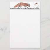 vossen potlood briefpapier (Voorkant)