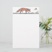 vossen potlood briefpapier (Staand voorkant)