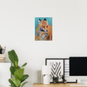 Vossen Print. Onder Haar Bescherming. Vossenposter Poster (Thuiskantoor)