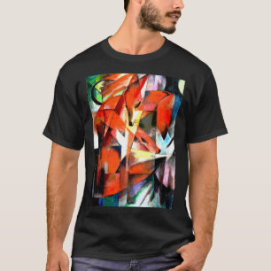 Vossen schilderij van Franz Marc in digitale kleur T-shirt