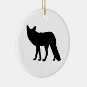Vossen Silhouet Keramisch Ornament (Rechts)