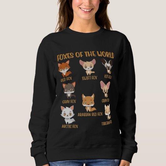 Vossen Van De Wereld T-shirt Grappige Vos Dieren E (Voorkant)