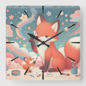 Vossen Vierkante Klok (Voorkant)