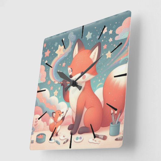 Vossen Vierkante Klok (Hoek)