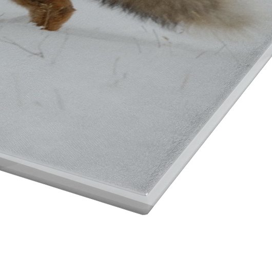 vossenbord, foxkeukenbord, vossengeschenk snijplank (Hoek)