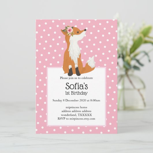 vossenbos, schattig kaart (Staand voorkant)