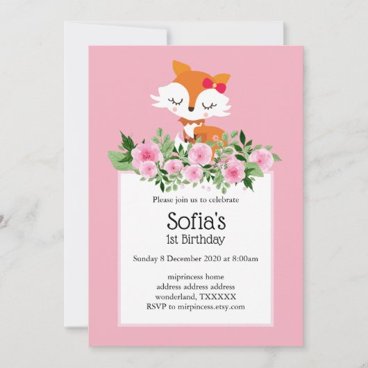 vossenbos, schattig kaart (Voorkant)