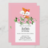 vossenbos, schattig kaart (Voorkant / Achterkant)