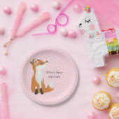 vossenbos, schattig papieren bordje (Feest)