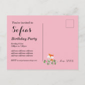 vossenbos, schattig uitnodiging briefkaart (Achterkant)