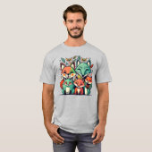 vossenfamilie t-shirt (Voorkant volledig)