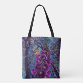 Vossenhandschoen bloem en vlinder tote bag (Achterkant)