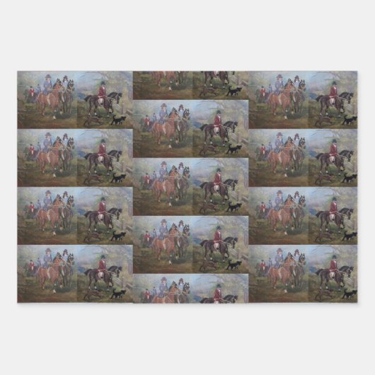 vossenjacht Papier met onmiddellijke verpakking Re Inpakpapier Vel (Voorkant 3)