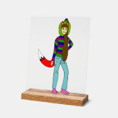 vossenmeisje acryl bord (Hoek)