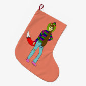 vossenmeisje grote kerstsok (Voorkant (Hangend))