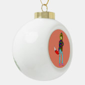 vossenmeisje keramische bal ornament (Links)