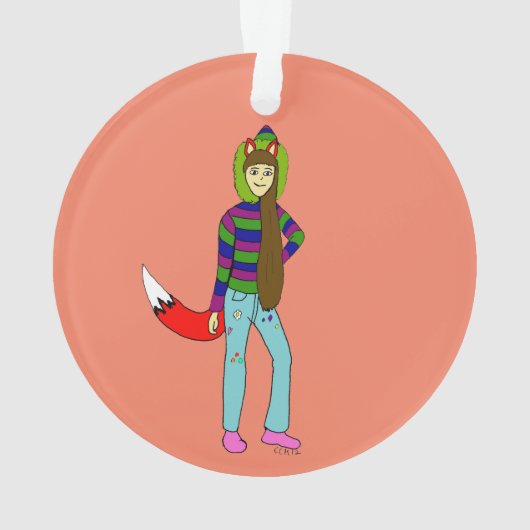 vossenmeisje ornament (achterkant)