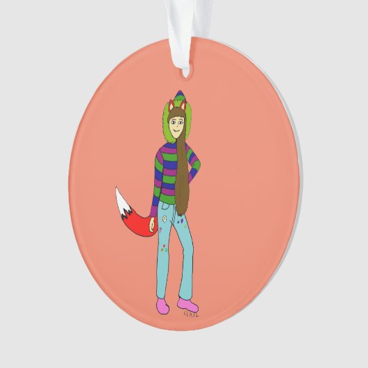 vossenmeisje ornament (voorkant)