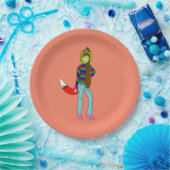 vossenmeisje papieren bordje (Feest)