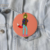 vossenmeisje ronde button 4,0 cm (In situ)