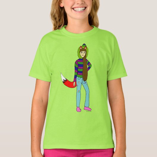 vossenmeisje t-shirt (Voorkant)