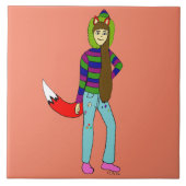 vossenmeisje tegeltje (Voorkant)