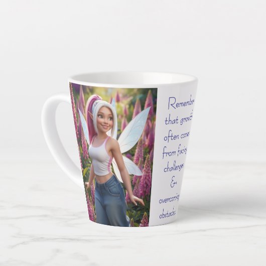 Vossenstaart Bloem Fee Latte Mok (Linkerhoek)