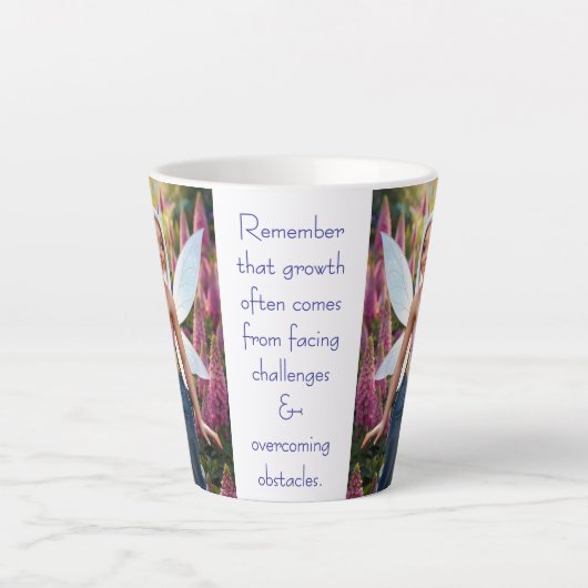 Vossenstaart Bloem Fee Latte Mok (Voorkant)